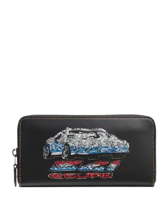 Coach Accordion Zip Wallet With Car