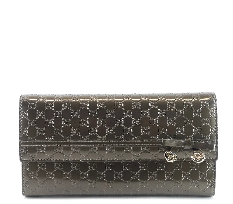 Candy Shine Microguccissima Patent Leather Wallet