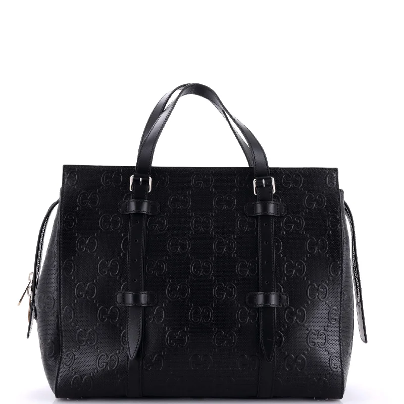 Tote Bag GG Embossed Perforated Leather