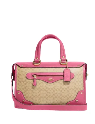 Coach Millie Satchel In Colorblock Signature Canvas