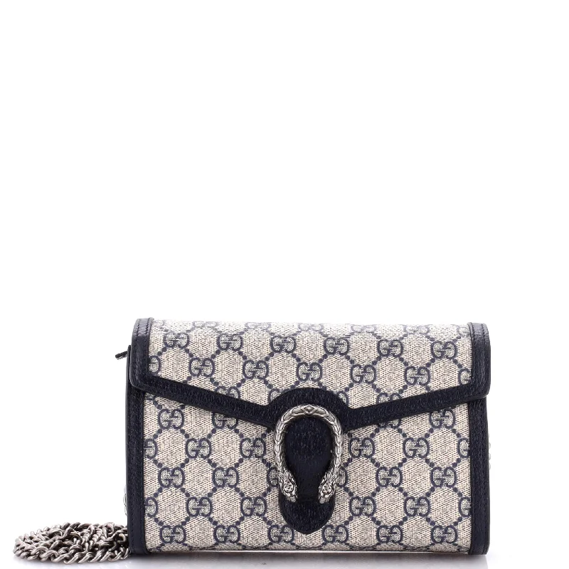 Dionysus Chain Wallet GG Coated Canvas Small