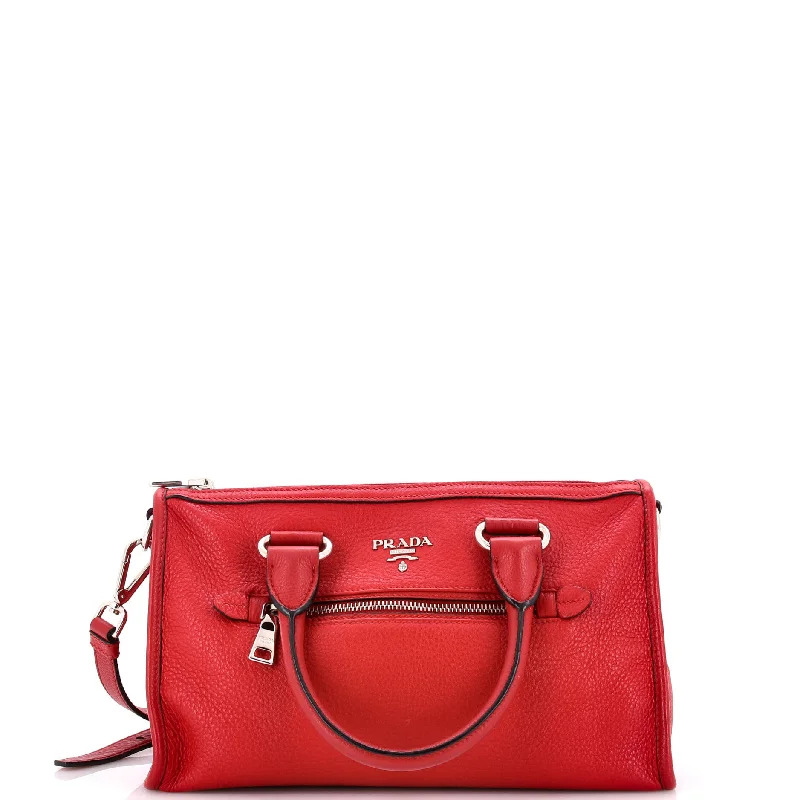 Front Zip Convertible Satchel Vitello Phenix Small