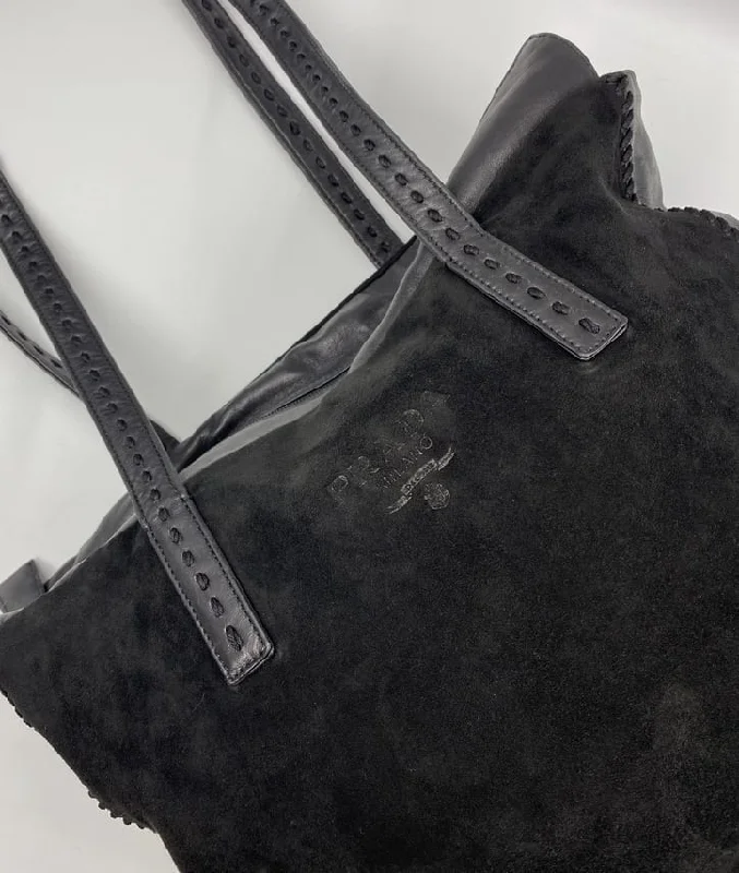 Vintage Prada Suede and Leather Tote