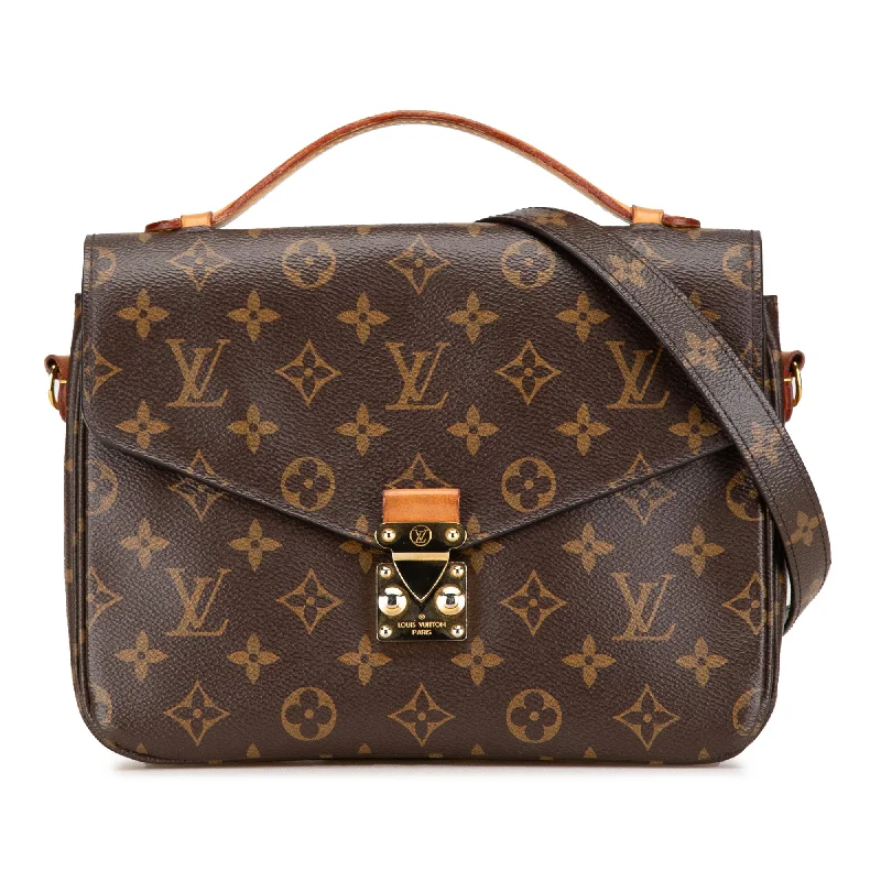 Brown Louis Vuitton Monogram Pochette Metis Satchel