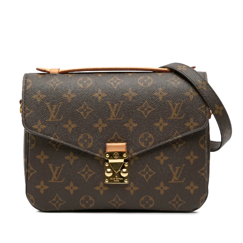 Brown Louis Vuitton Monogram Pochette Metis Satchel