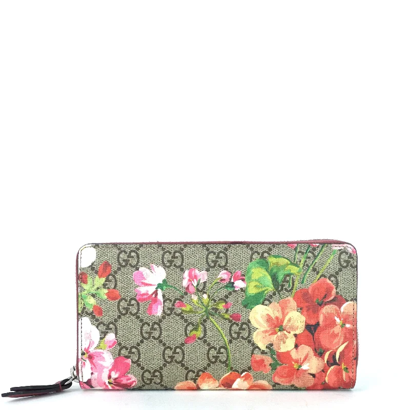 Blooms Supreme Canvas Zip Around Wallet