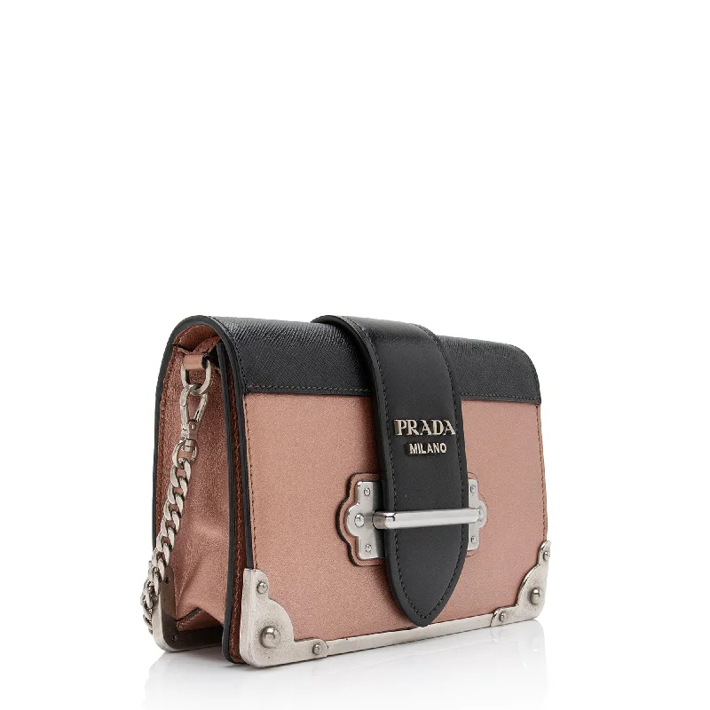 Prada Metallic Saffiano Cahier Shoulder Bag r8TuA7