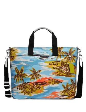 Coach Tote 38 With Hawaiian Print