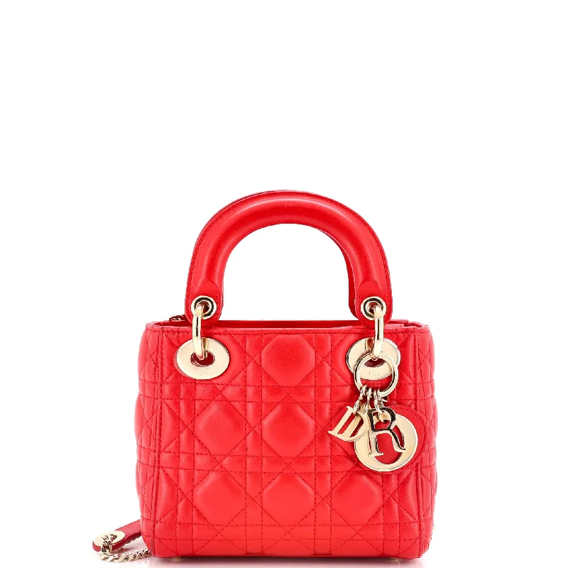 Lady Dior Chain Bag Cannage Quilt Lambskin Mini