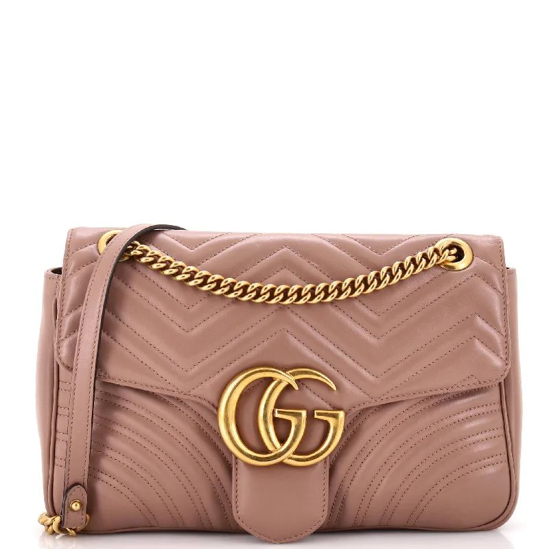 GG Marmont Flap Bag Matelasse Leather Medium