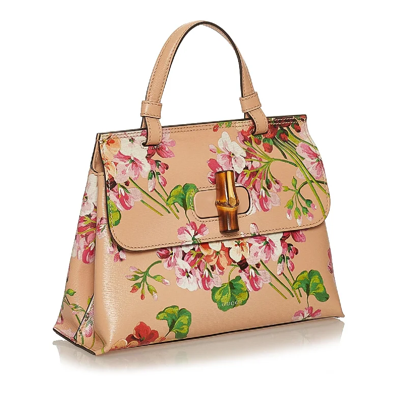 Gucci Bamboo Daily Blooms Leather Satchel (29395)