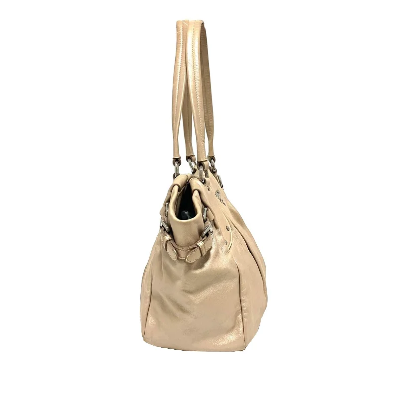 Prada Metallic Soft Calf Shopping Tote 69YSIe