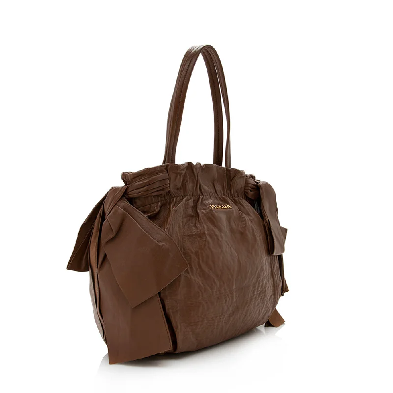 Prada Nappa Antique Bow Satchel  - FINAL SALE 15430