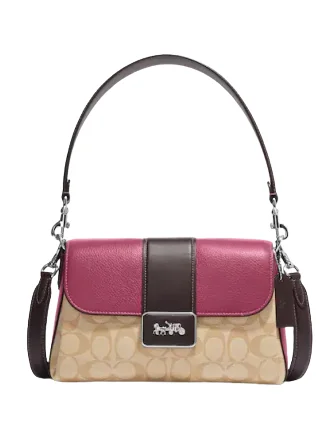 Coach Grace Shoulder Bag In Colorblock Signature Canvas