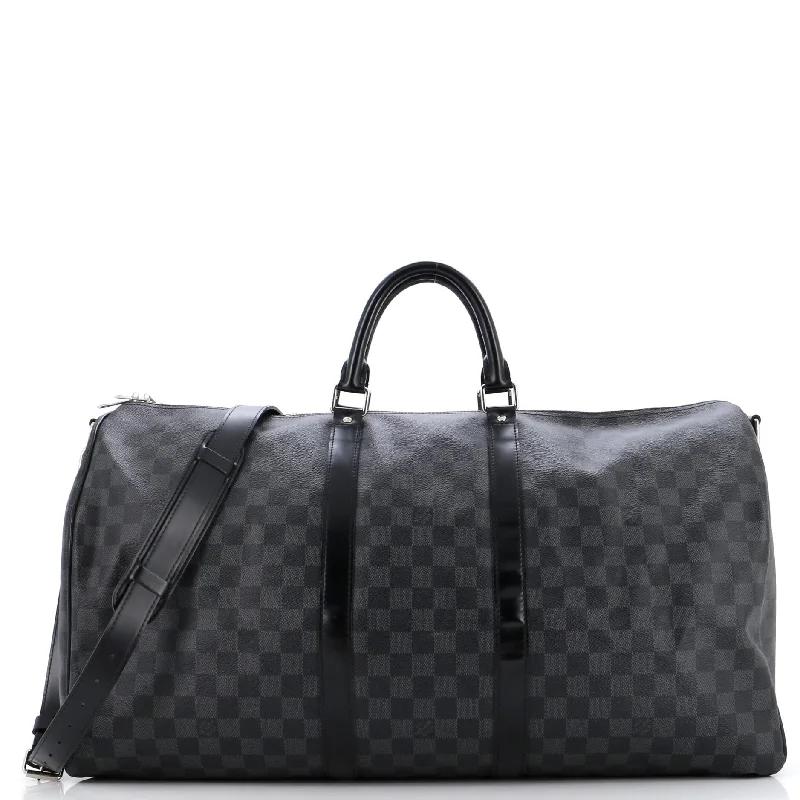 Keepall Bandouliere Bag Damier Graphite 55