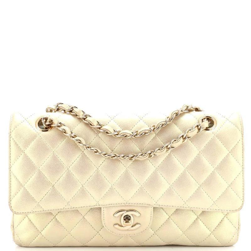 Classic Double Flap Bag Quilted Iridescent Lambskin Medium