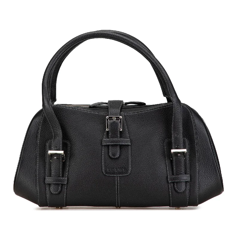 Black LOEWE Leather Senda Handbag