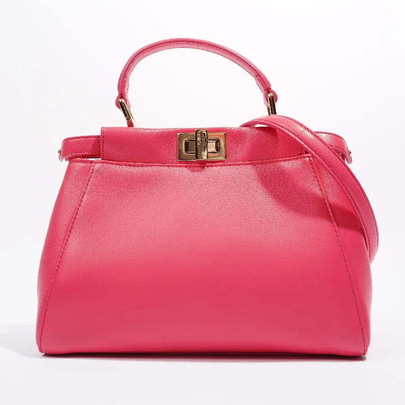 Fendi Peekaboo Pink Leather Mini