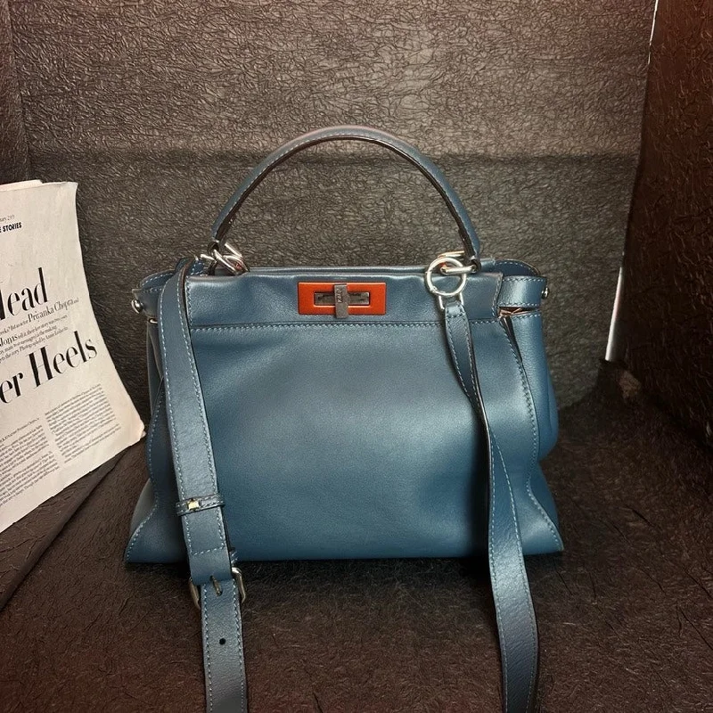 Fendi Peacock Blue Small Kelly Bag 34cm