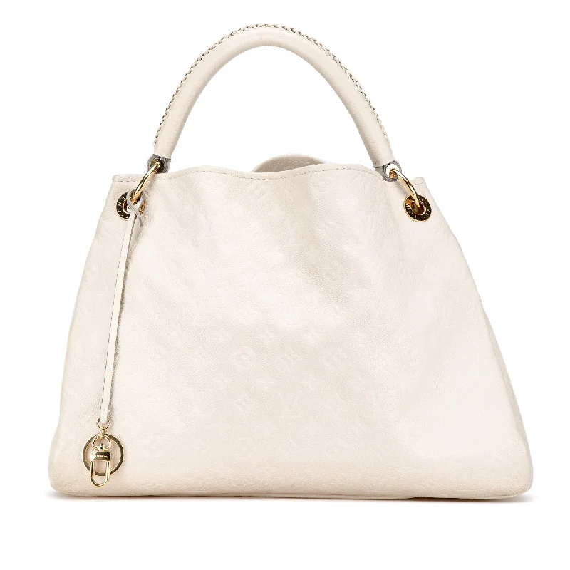 White Louis Vuitton Monogram Empreinte Artsy MM Hobo Bag