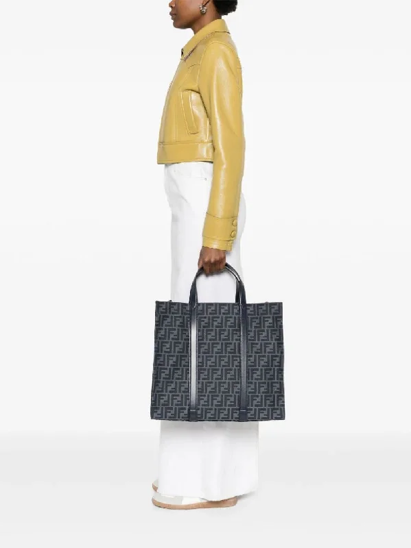 Fendi Men Ff-Jacquard Tote Bag