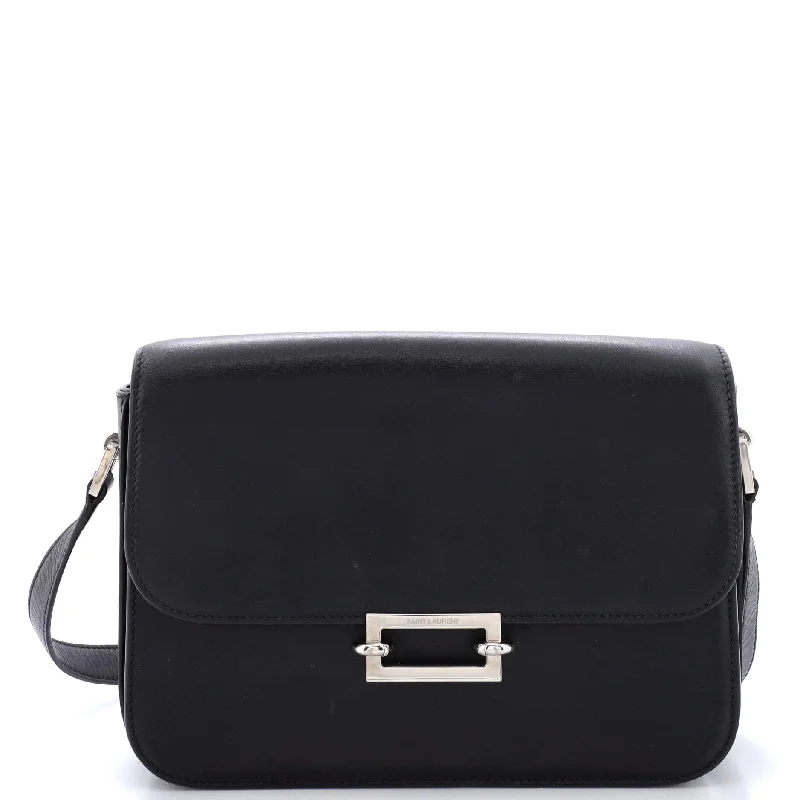 Fermoir Flap Satchel Bag Leather