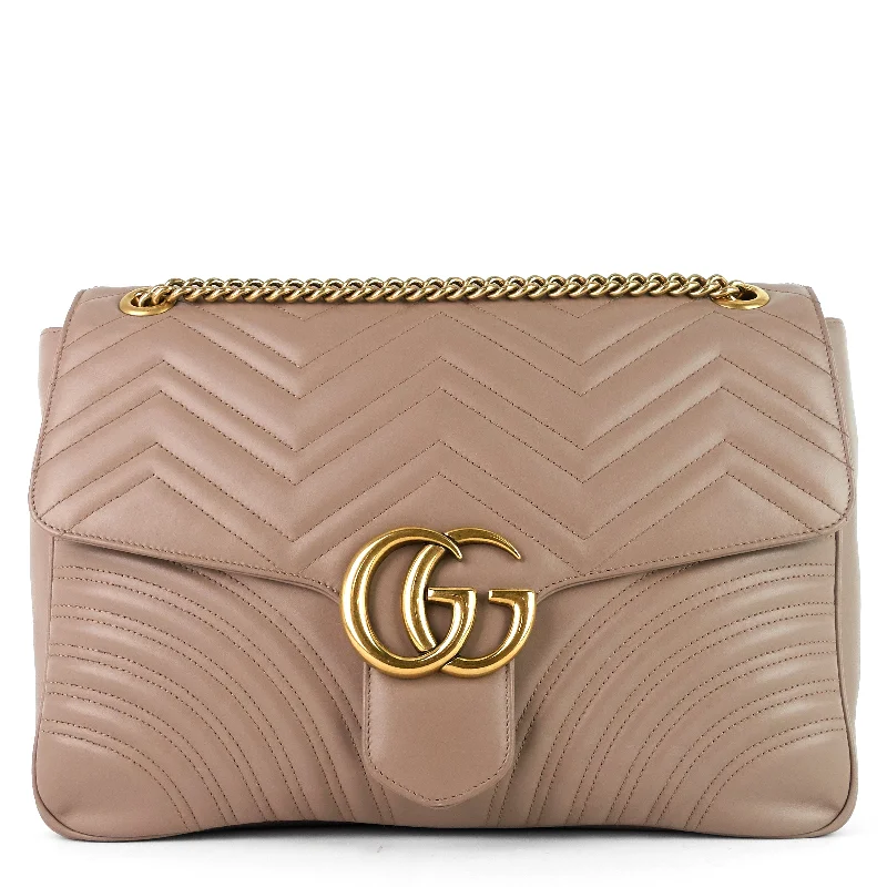 GG Marmont Large Chevron Leather Bag