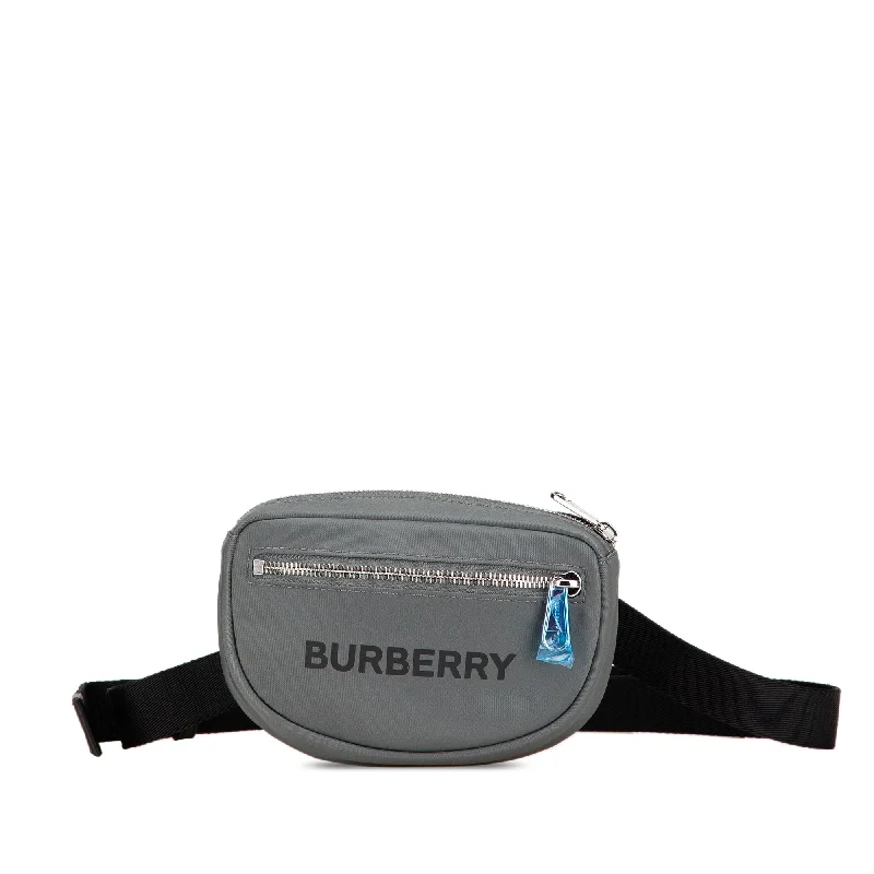 Gray Burberry Nylon Cannon Bumbag Belt Bag