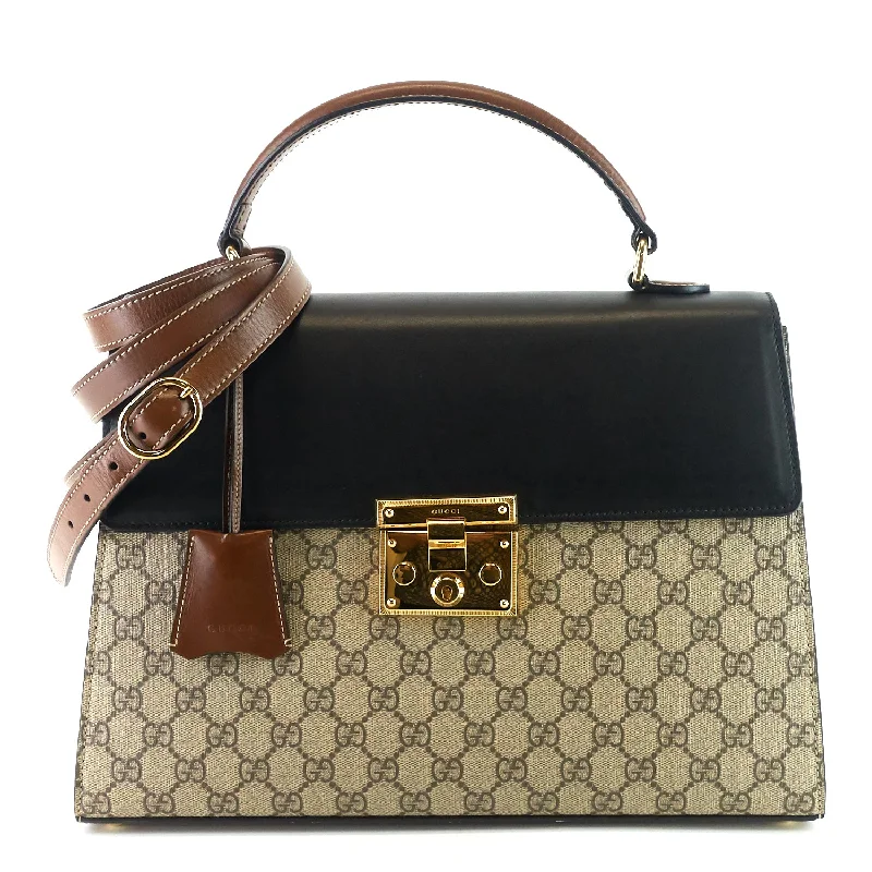 Padlock Supreme Monogram Canvas Top Handle Medium Bag