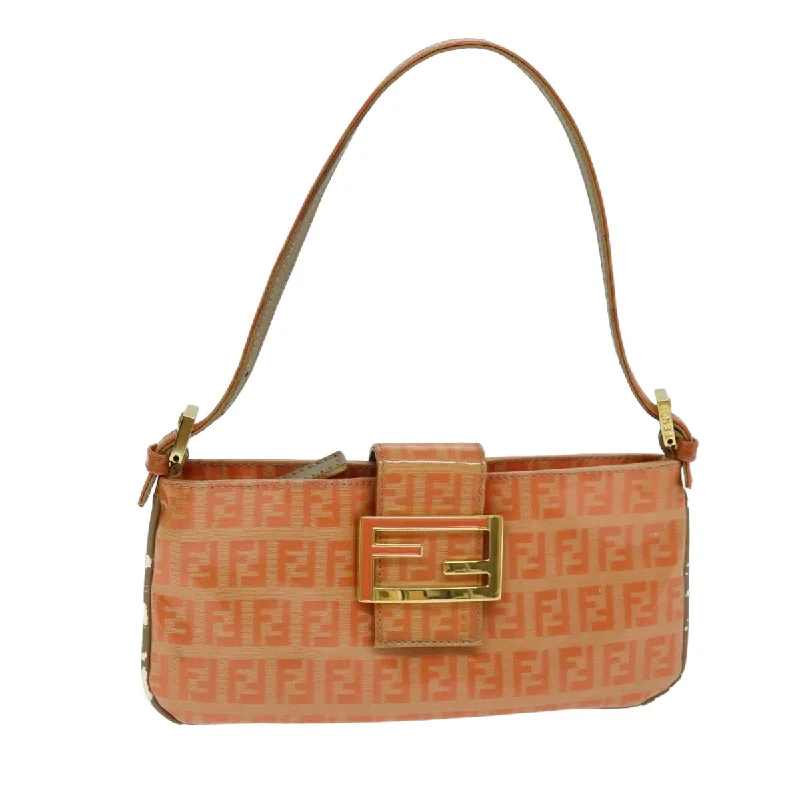 FENDI Mamma Baguette Zucchino Shoulder Bag Enamel Orange  yk13461