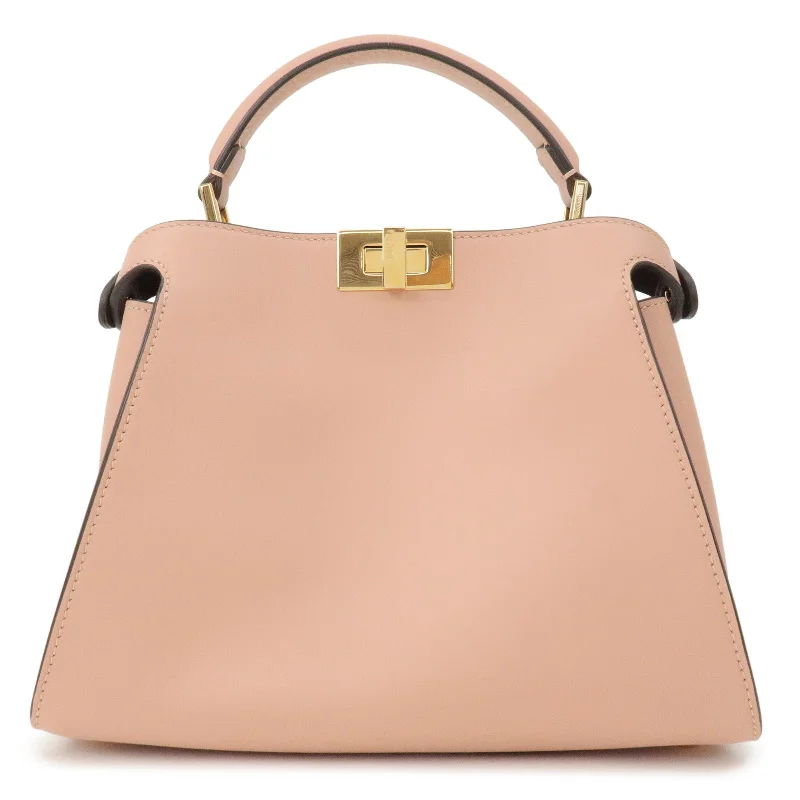 FENDI Peekaboo Iconic Essentially Leather 2Way Bag Pink 8BN302