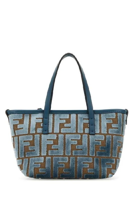 Fendi Women Embroidered Chenille Mini Roll Handbag