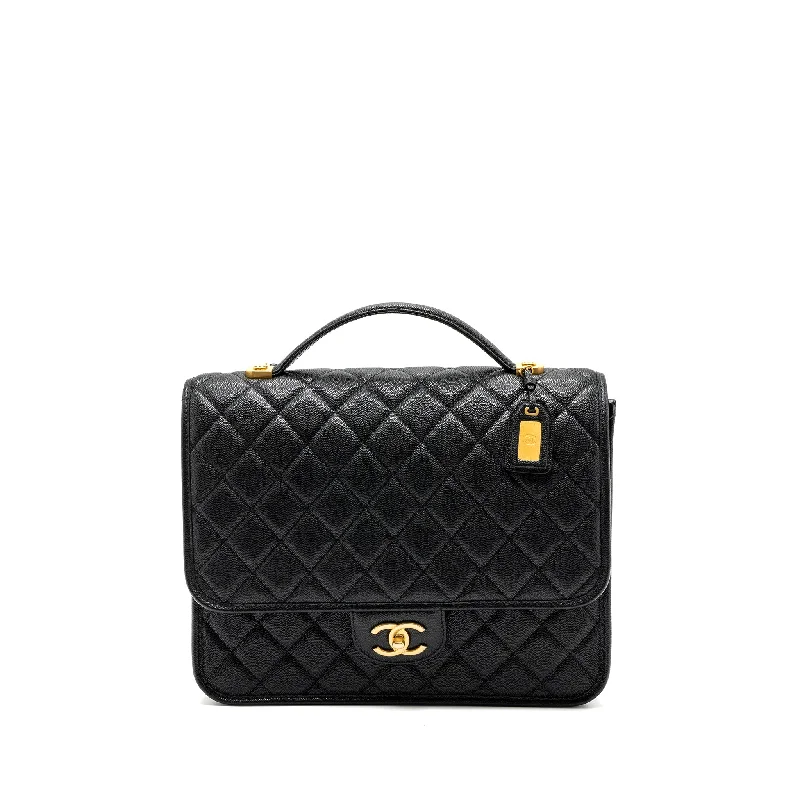 Chanel 22k Large Backpack Caviar Black GHW(microchip)