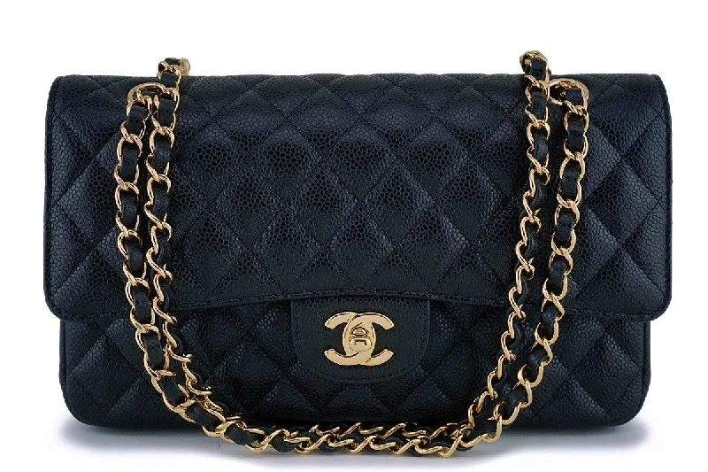 Chanel Black Caviar Medium Classic Double Flap Bag GHW (NEW)