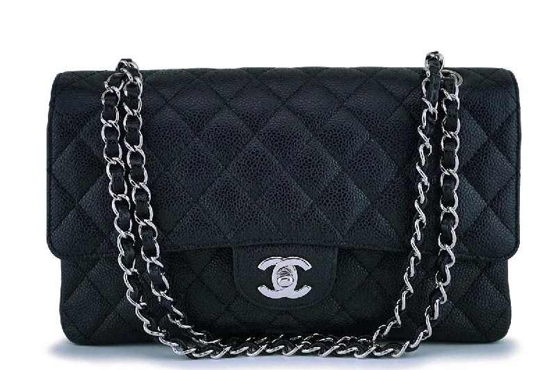 Chanel Black Caviar Medium Classic Double Flap Bag SHW