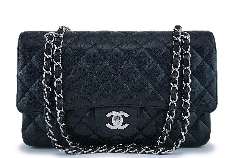 Chanel Black Caviar Medium Classic Double Flap Bag SHW