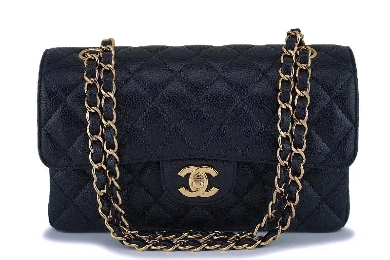 Chanel Black Caviar Small Classic Double Flap Bag GHW