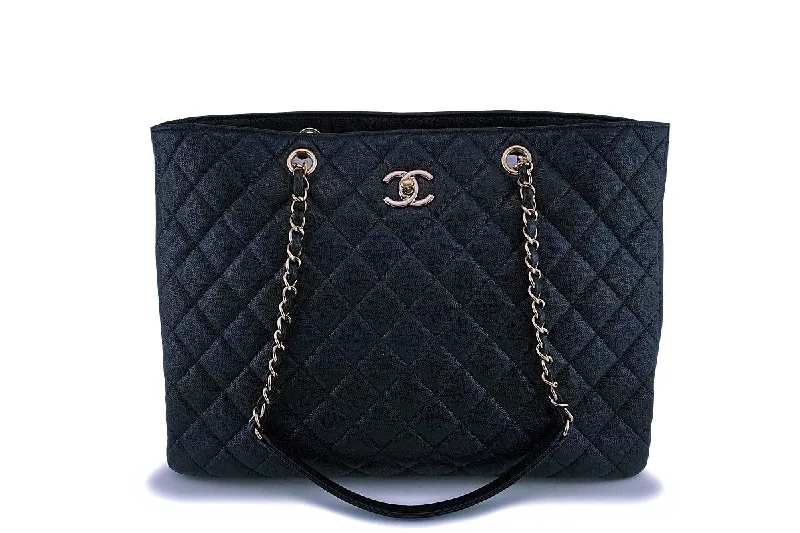 Chanel Black Caviar Timeless Classic Grand Shopper Tote Bag GHW