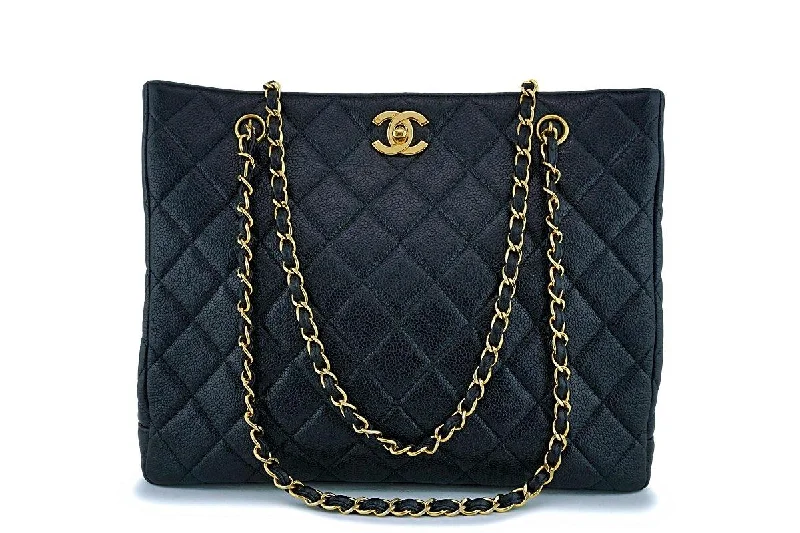 Chanel Black Caviar Timeless Classic Tote Bag 24k GHW