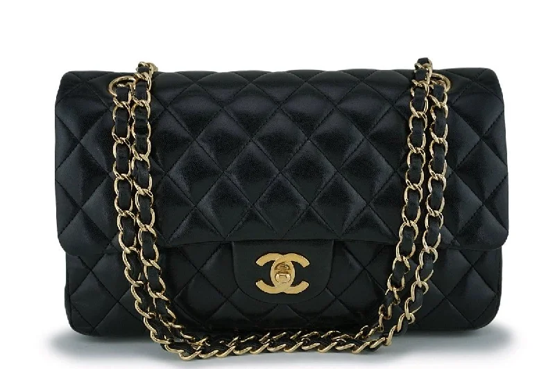 Chanel Black Lambskin Medium Classic Double Flap Bag GHW