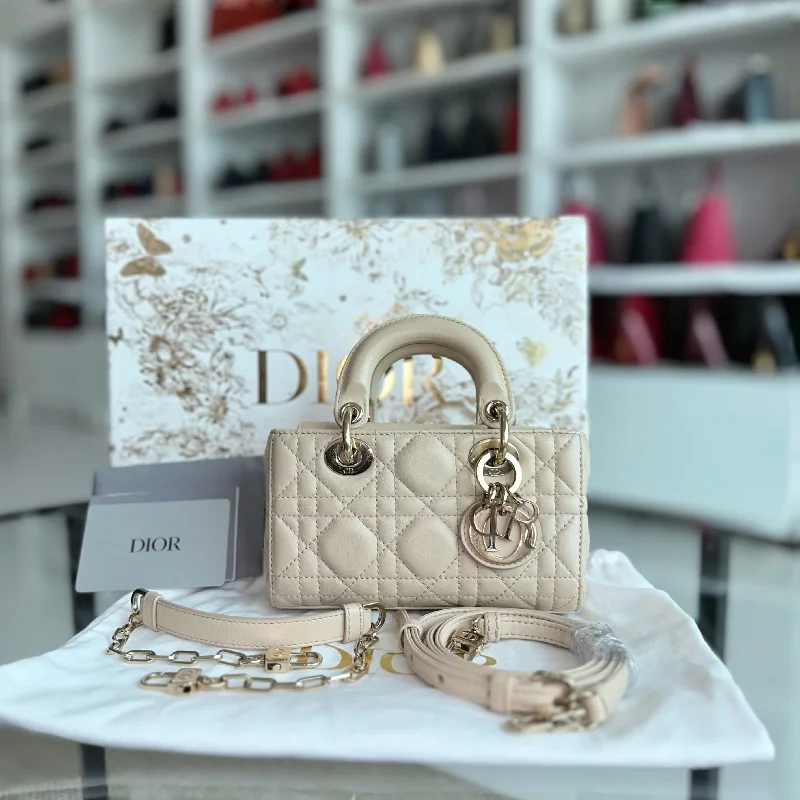 D-Joy Mini Beige Lambskin GHW D Joy